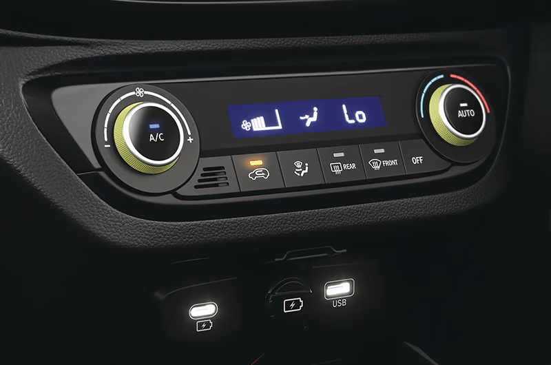 Hyundai Exter fully automatic temperature control with digital display
